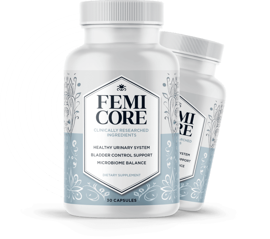 FemiCore bladder support supplement bottle for women over 45