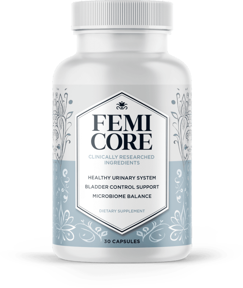 FemiCore ingredients used alongside the 7-second bladder reset hack: Mimosa Pudica, bearberry, cranberry extract and probiotic strains